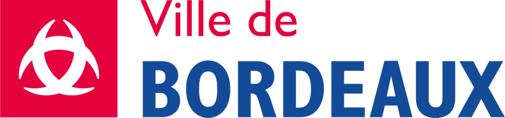 VILLE DE BORDEAUX HORIZONTAL ROUGE ET BLEU